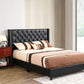 Upholstered Nailhead Trim Chic Bed - Furniture Home Direct