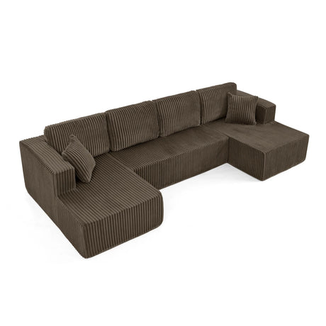Modern Minimalist U - Shape Modular Sectional Sofa - Furniture Home Direct