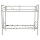 Metal Bunk Bed For Kids, Convertible Bedframe With Ladders & Guardrail - Furniture Home Direct