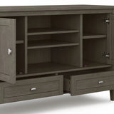 Warm Shaker - TV Media Stand Handcrafted - Furniture Home Direct
