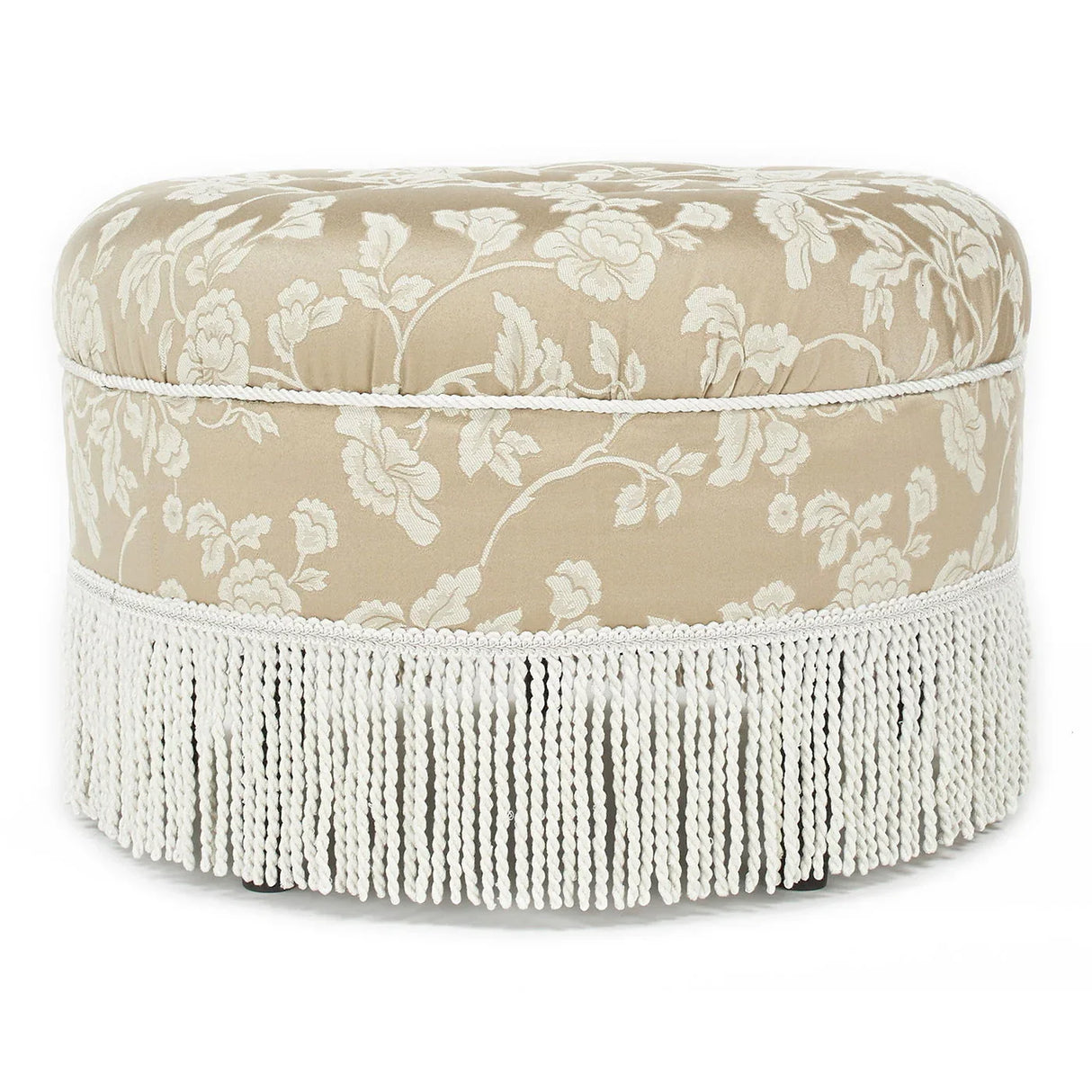 Yolanda - Round Upholstered Accent Ottoman - Furniture Home Direct