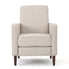 Mid-Century Modern Recliner With Button Tufted Waffle Stitch