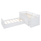 Loft Platform Bed With 7 Drawers And Full Guardrails, Modern L Shaped Space Savin - Furniture Home Direct