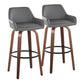Daniella - Contemporary Fixed Height, Barstool & Swivel And Round Footrest (Set of 2) - Furniture Home Direct
