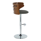 Cosi - Mid Century Modern Adjustable Barstool With Swivel & Rounded T Footrest (Set of 2) - Furniture Home Direct