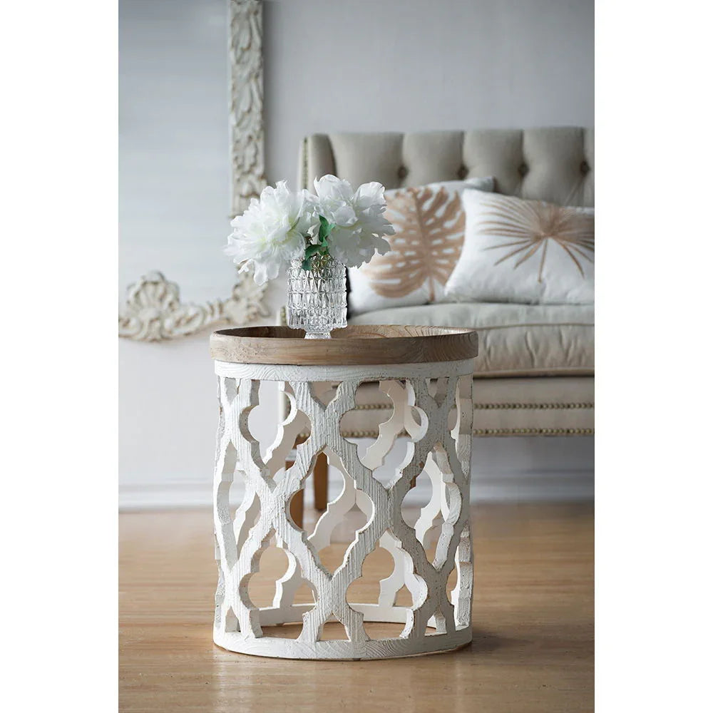 Stylish Rustic Round Wooden Table - Furniture Home Direct