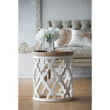 Stylish Rustic Round Wooden Table - Furniture Home Direct