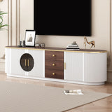 Modern Minimalist TV Stand For TVs Up To 80" With 3 Drawers And 1 Shelf - Furniture Home Direct