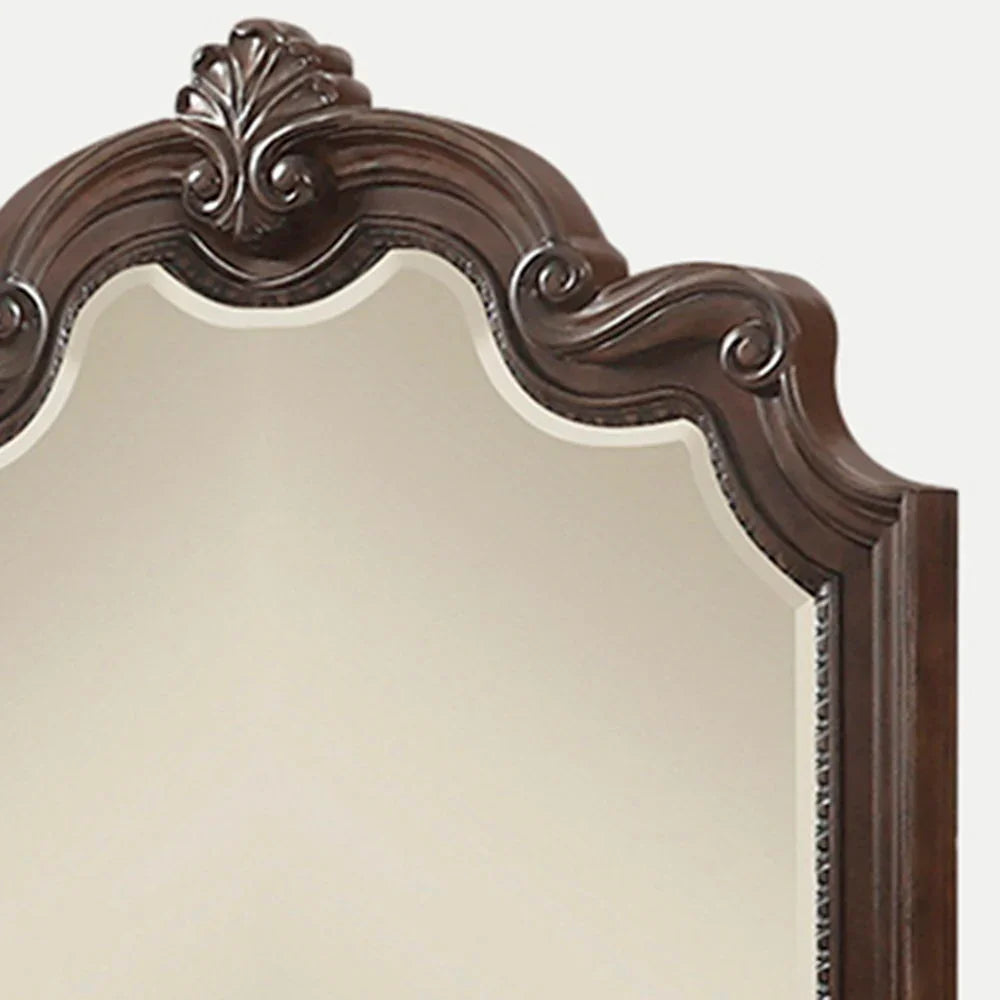 Ornate Mirror - Mahogany - Furniture Home Direct