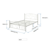 Full With Metal Frame Bed - White - Furniture Home Direct