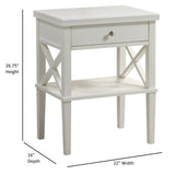 Madison - Nightstand With Open Shelf And Drawer And Decorative Side Panels - Furniture Home Direct