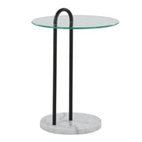 Claire - Contemporary / Glam Side Table - Black / Clear - Furniture Home Direct