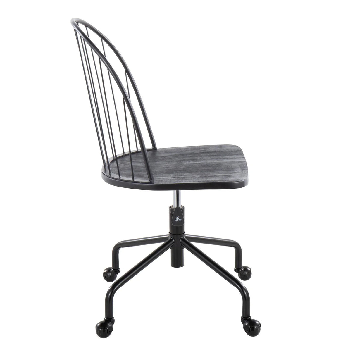 Riley - Farmhouse Adjustable High Back Office Chair - Black - Furniture Home Direct