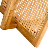 Coffee Table Solid Wood With Woven Rattan Panels Natural - Furniture Home Direct