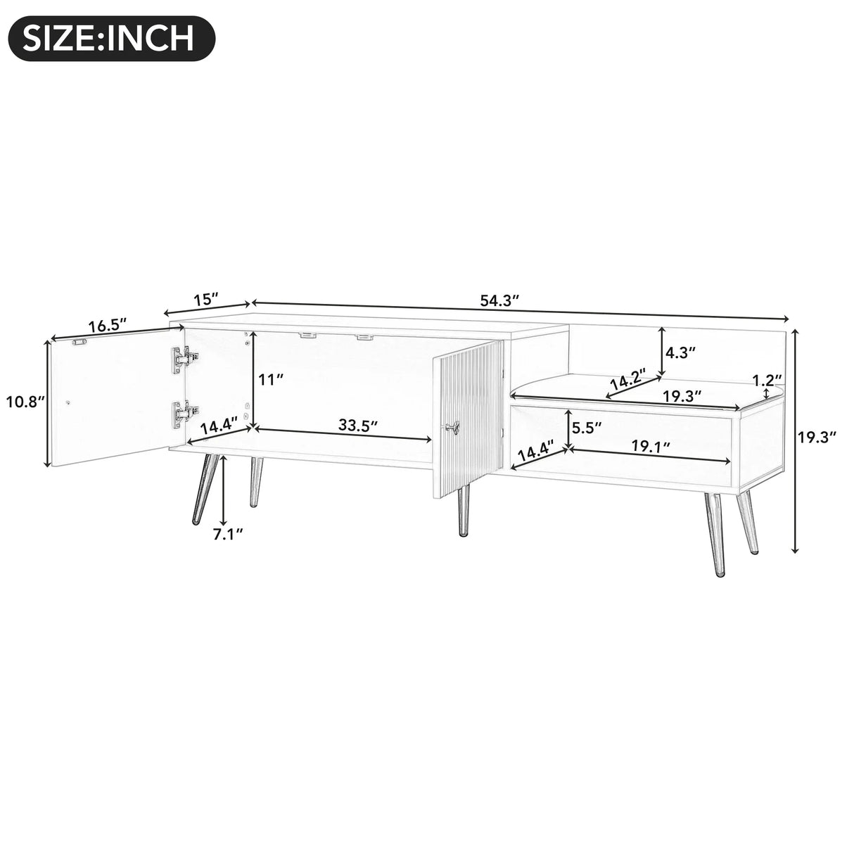 Modern Shoe Cabinet - Black - Furniture Home Direct