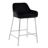 Daniella - Contemporary Fixed Height Counter Stool With Metal Legs (Set of 2) - Furniture Home Direct