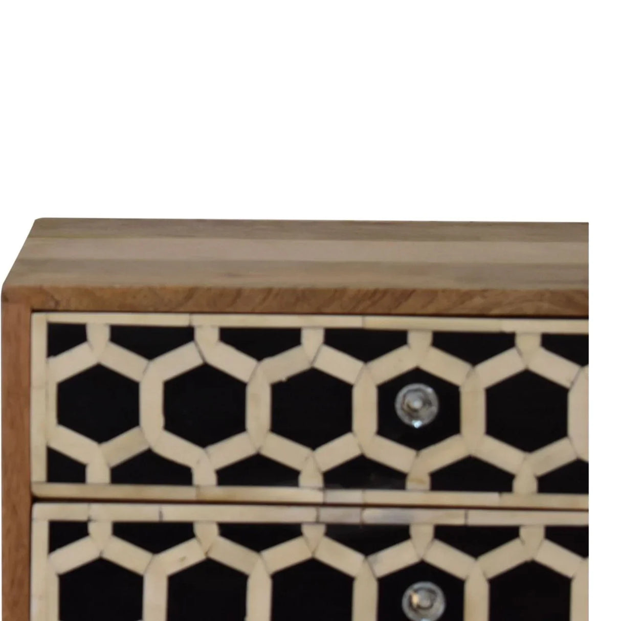 Inlay - Bone Inlay Drawer Nightstand - Furniture Home Direct