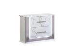 Queen Bed With Marble Pattern Dresser Nightstand White - Furniture Home Direct