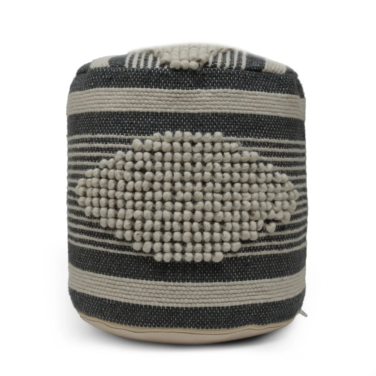 Diamond - Handcrafted Cylindrical Pouf - Furniture Home Direct
