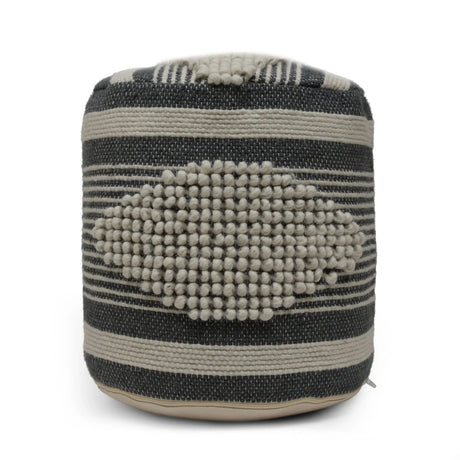 Diamond - Handcrafted Cylindrical Pouf - Furniture Home Direct