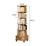 Rotating Bookshelf With Wheels And Drawer, 360° Spinning Design, Space Saving Storage - Furniture Home Direct