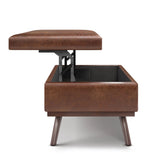 Owen - Lift Top Large Coffee Table Storage Ottoman, Mid Century Style - Furniture Home Direct