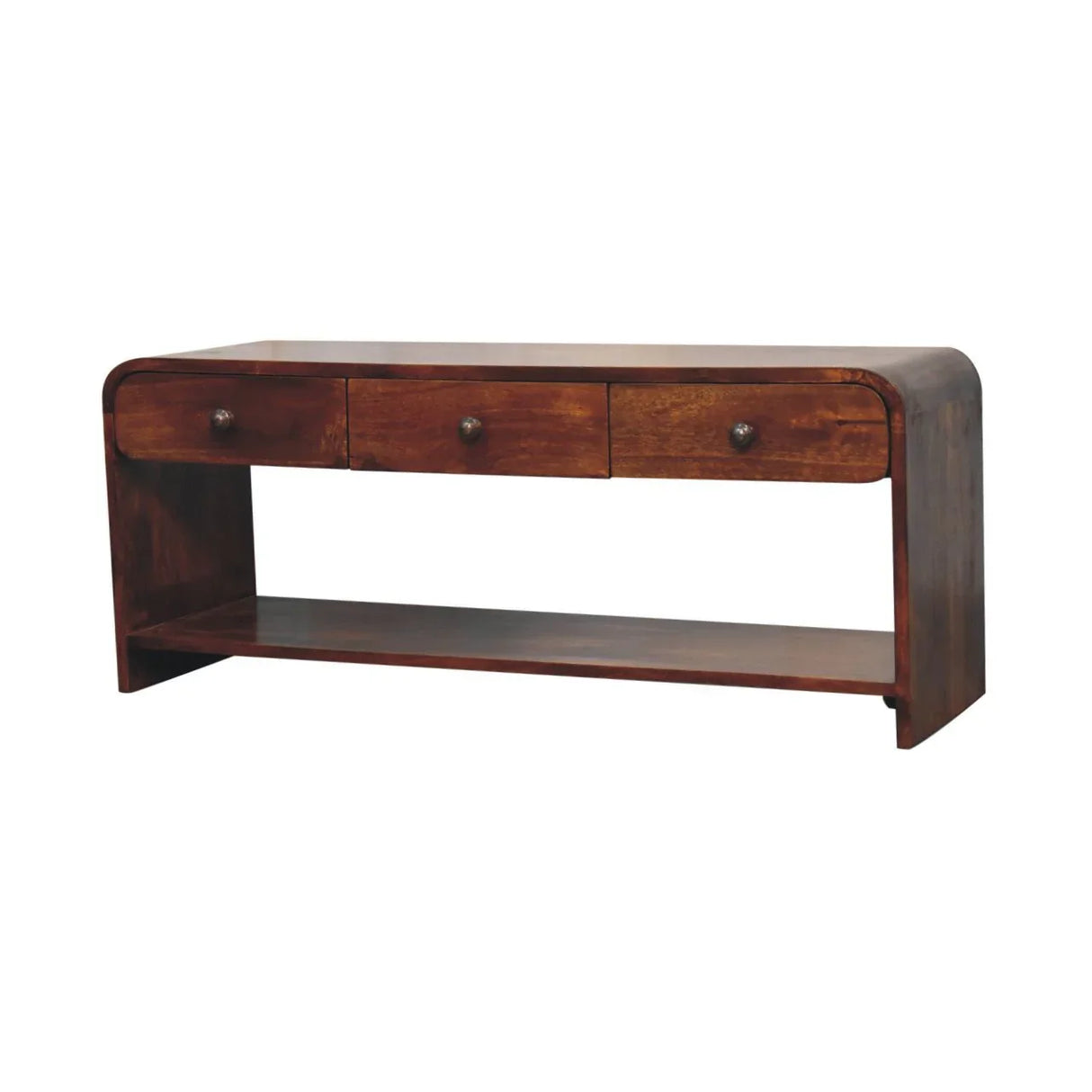 Aspen - Slim Media Unit - Dark Brown - Furniture Home Direct