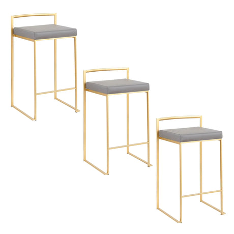 Fuji - Contemporary / Glam Design Counter Stool (Set of 2) - Furniture Home Direct