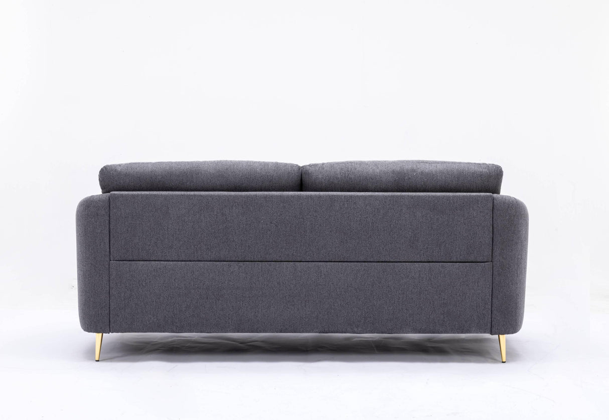 Yuina Gray Linen 3 Pieces Living Room Set - Furniture Home Direct