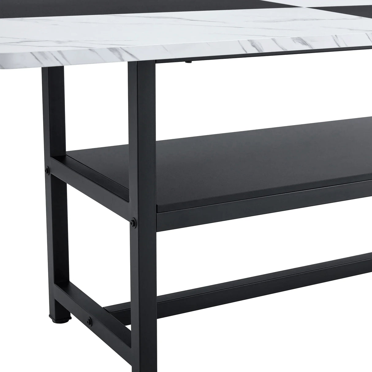 Dining Set Modern With Marble Top Table For Six Gray - Furniture Home Direct