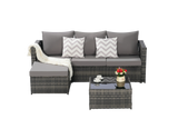 Outdoor Sectional Set with Ottoman - Furniture Home Direct
