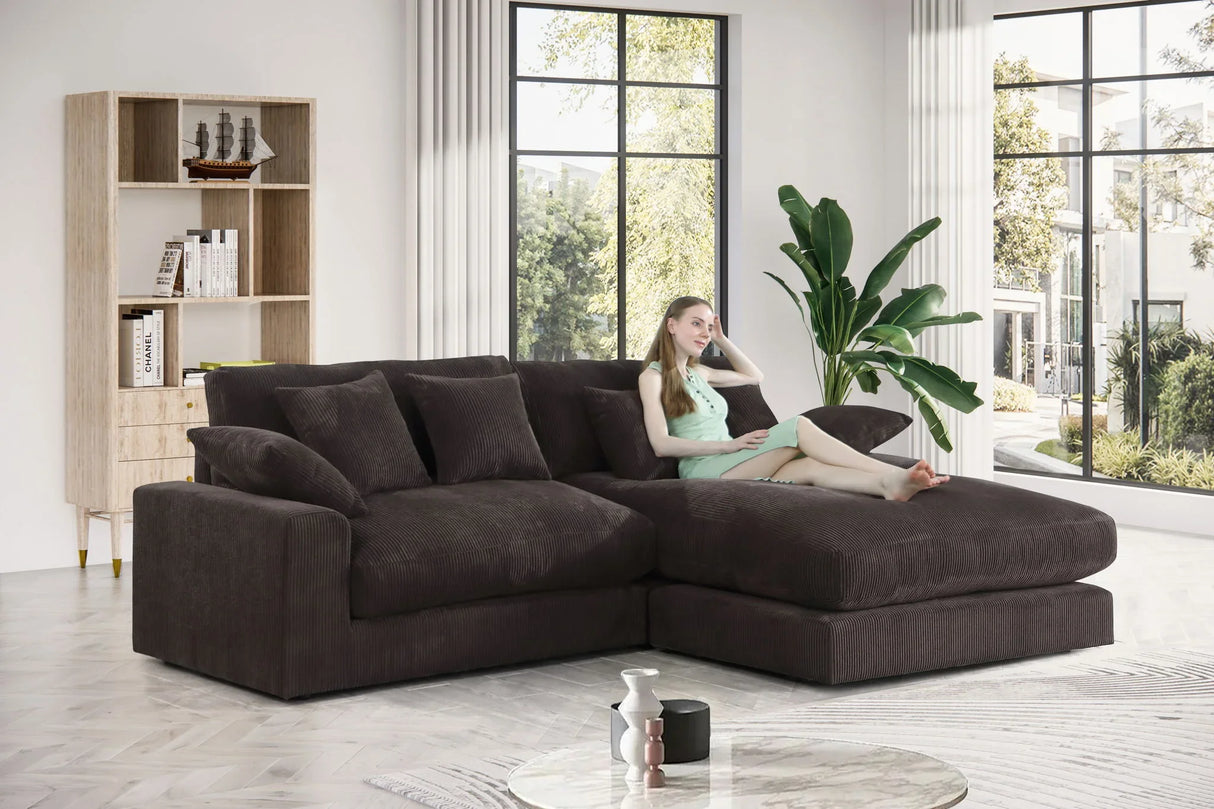 Mystic - Reversible Sectional Sofa Chaise - Furniture Home Direct