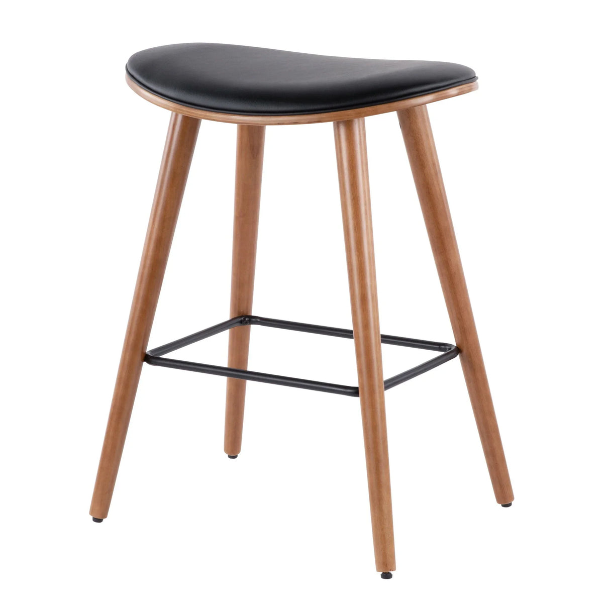 Saddle - Contemporary Counter Stool (Set of 2) - Furniture Home Direct