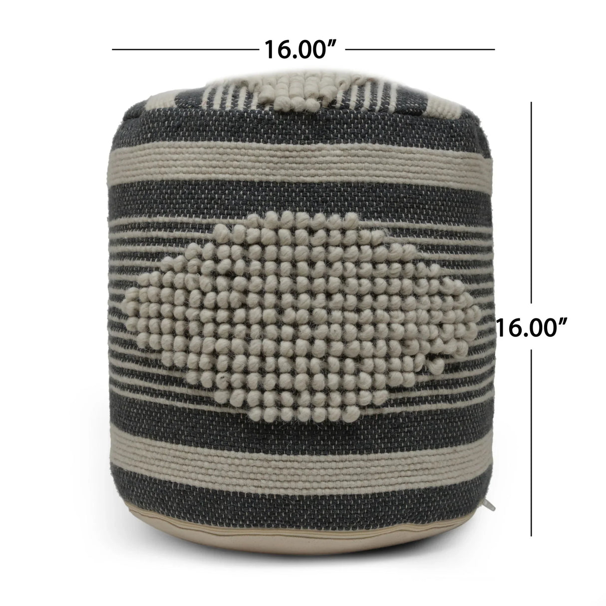 Diamond - Handcrafted Cylindrical Pouf - Furniture Home Direct