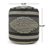 Diamond - Handcrafted Cylindrical Pouf - Furniture Home Direct