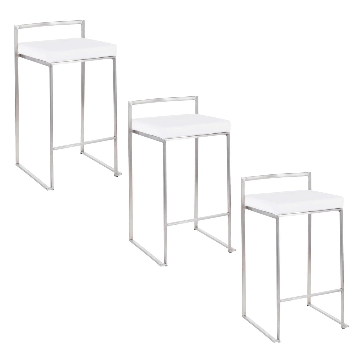 Fuji - Contemporary Elegant Stackable Counter Stool Set - Furniture Home Direct
