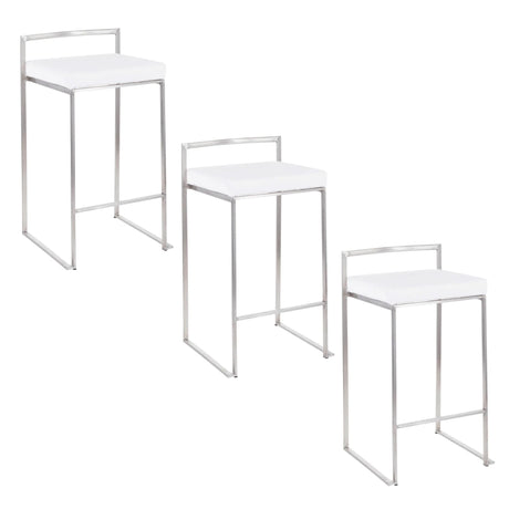 Fuji - Contemporary Elegant Stackable Counter Stool Set - Furniture Home Direct