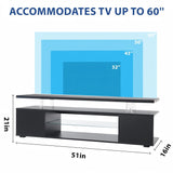 TV Stant With LED And Large Side Cabinet - Furniture Home Direct