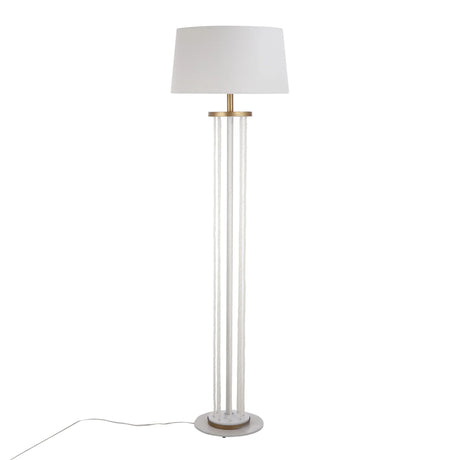 Rope Contemporary Floor Lamp - Natural / White - Furniture Home Direct