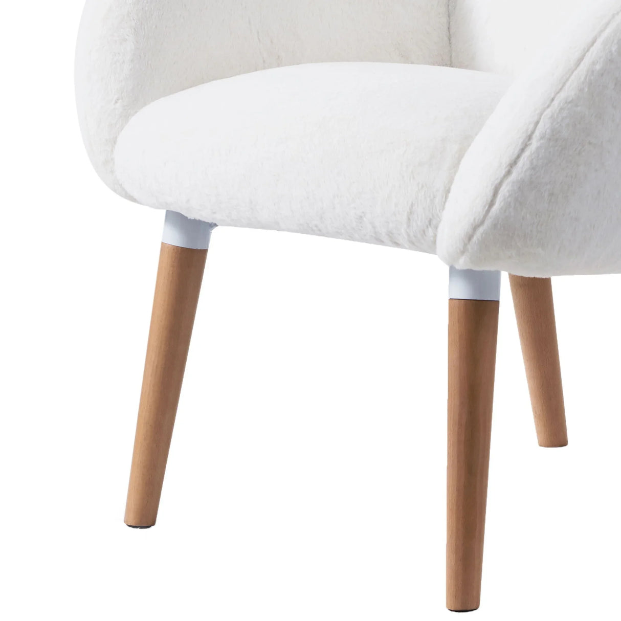 Imitation Lamb Fabric Sofa Chair - White