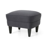 Club Chair and Ottoman Tufted Set with Nailhead Gray - Furniture Home Direct