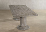 Gabrian - 7 Pieces Dining Room Set, Reclaimed - Beige / Gray - Furniture Home Direct