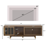 TV Stand Mid Century Modern Cat House Console Walnut - Furniture Home Direct