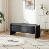 Ottoman Oval Storage Bench, 3D Lamb Fleece Bench With Large Storage Space For The Living Room, Entryway And Bedroom - Furniture Home Direct