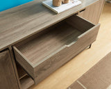Buffet With Metal Legs With Two Door, One Drawer And Six Shelves - Furniture Home Direct