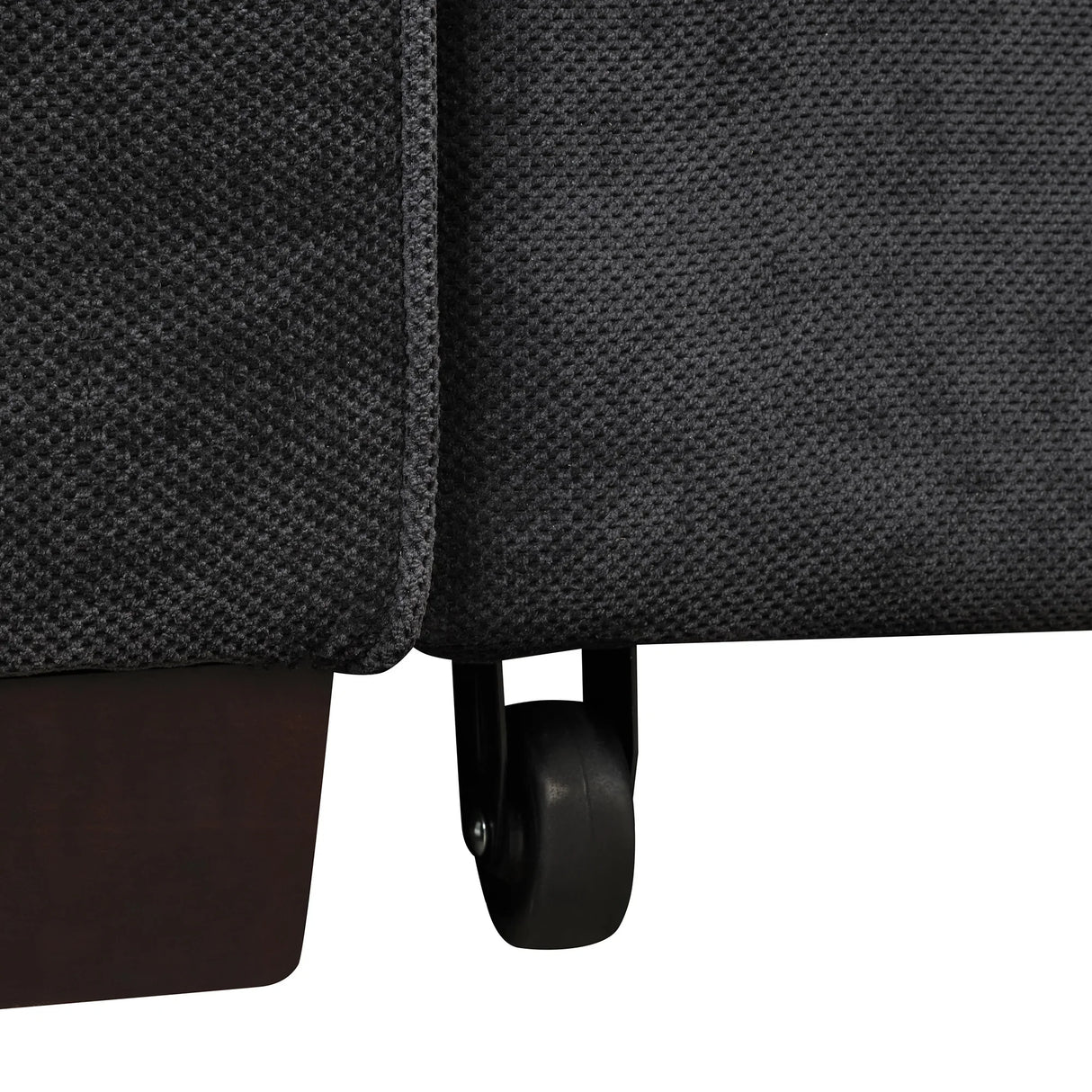 66.5" Upholstered Loveseat With Pull Out Bed, Two Throw Pillows, Dual USB Charging Port and Adjustable Backrest - Black - Furniture Home Direct