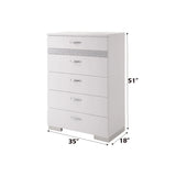 Naima II - High Gloss Chest - White - Furniture Home Direct