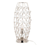 Crystal - Buds Contemporary Uplight Lamp - Polished Nickel / Clear Crystal - Furniture Home Direct