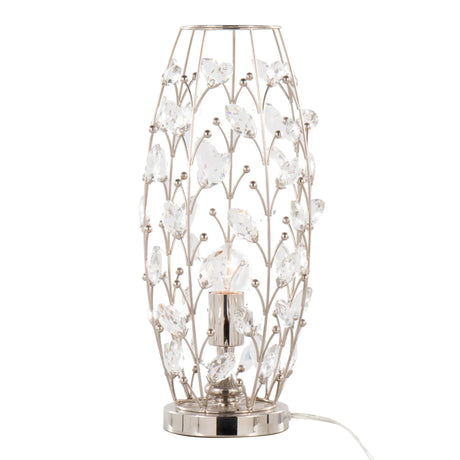 Crystal - Buds Contemporary Uplight Lamp - Polished Nickel / Clear Crystal - Furniture Home Direct