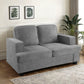 Modern Loveseat, Comfortable 2 Seater Couch With Deep Seating, Loose Back Cushions, Wide Arms - Furniture Home Direct